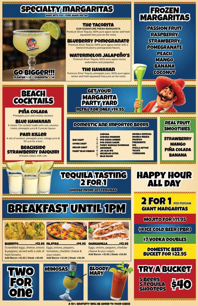 The Salty Sombrero Menu - Page 2